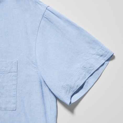 Женская пижама Uniqlo комплект рубашка и шорты 1159804659 (Голубой, XS)