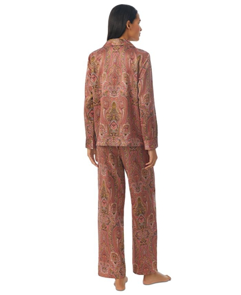 Жіноча атласна піжама Ralph Lauren сорочка та штани 1159809760 (Різнокольоровий, M)