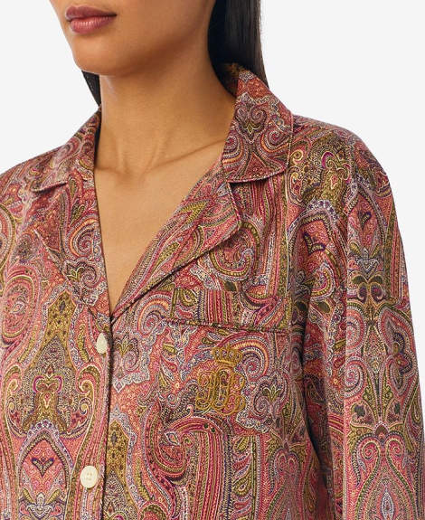 Женская атласная пижама Ralph Lauren рубашка и брюки 1159809760 (Разные цвета, M)