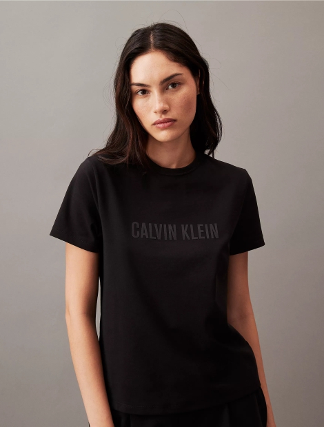 Жіноча піжама Calvin Klein футболки та шорти з логотипом 1159816062  (Чорний XL)