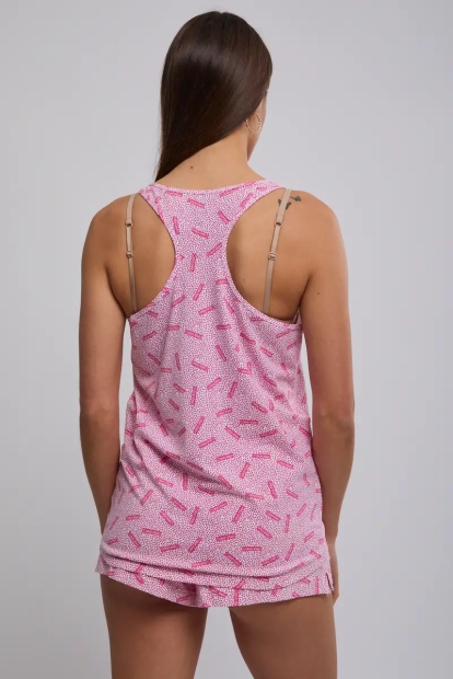 Жіноча піжама Calvin Klein комплект для сну майка та шорти 1159825714 (Рожевий XL)