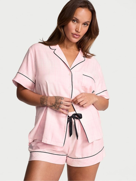 Домашній комплект піжами Victoria's Secret сорочка та шорти 1159828396 (Рожевий M)