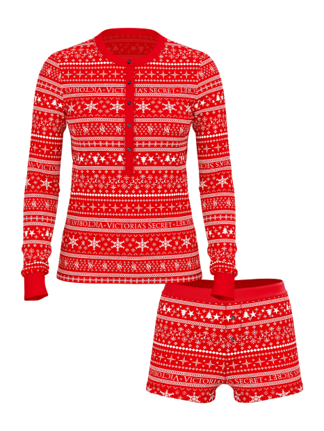Домашний комплект Victoria’s Secret кофта и шорты 1159833007 (Красный S)