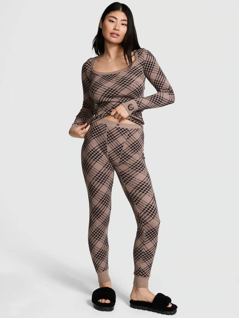 Домашній комплект Victoria's Secret PINK кофта та штани 1159833884 (Коричневий XS)