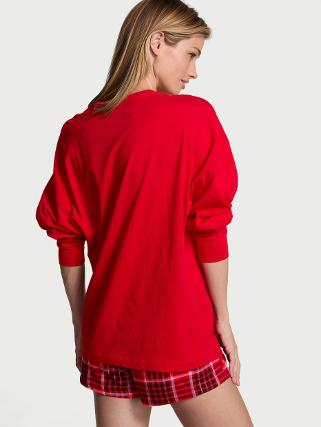 Женская пижама Victoria's Secret кофта и шорты 1159835926 (Красный XXL)