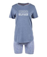 Женский домашний комплект Tommy Hilfiger футболка и велосипедки 1159775876 (Синий, M)