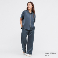 Мягкая пижама Uniqlo комплект рубашка и штаны 1159782237 (Синий, XS)