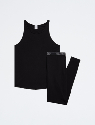Женский костюм Calvin Klein комплект майка и лосины 1159785208 (Черный, XL)