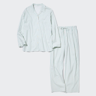 М'яка піжама в смужку Uniqlo комплект сорочка та штани оригінал