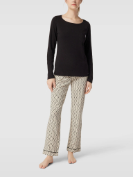 Женская пижама Calvin Klein кофта и штаны 1159790391 (Белый/Черный, XL)