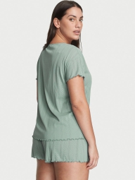 Домашняя женская пижама Victoria's Secret футболка и шорты 1159792530 (Зеленый, XXL)