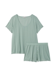 Домашняя женская пижама Victoria's Secret футболка и шорты 1159792530 (Зеленый, XXL)