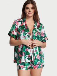 Домашний комплект пижама Victoria’s Secret рубашка и шорты 1159792542 (Зеленый, L)