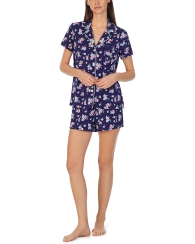 Женская пижама Ralph Lauren рубашка и шорты с принтом 1159793673 (Синий, M)