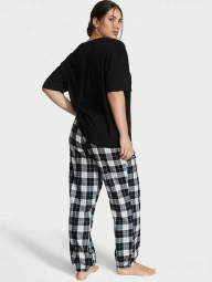 Домашній комплект піжама Victoria's Secret футболка та штани 1159794861 (Чорний, XS)
