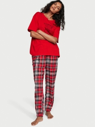 Домашний комплект пижама Victoria’s Secret футболка и штаны 1159794863 (Красный, S)