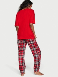 Домашній комплект піжама Victoria's Secret футболка та штани 1159794863 (червоний, S)