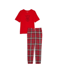 Домашній комплект піжама Victoria's Secret футболка та штани 1159794863 (червоний, S)