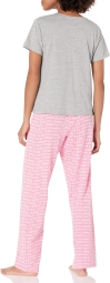 Женская пижама Tommy Hilfiger комплект футболка и штаны 1159795126 (Серый/Розовый, L)