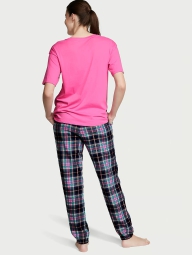 Домашній комплект піжама Victoria's Secret футболка та штани 1159802436 (Рожевий, M)
