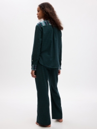 Женская пижама Gap рубашка и штаны в клетку 1159802507 (Зеленый, XL)