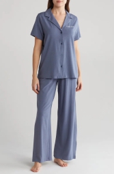 Женская пижама Calvin Klein рубашка и штаны 1159803338 (Синий, S)