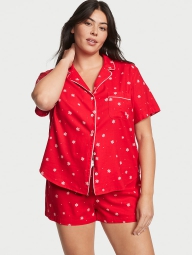 Домашний комплект Victoria’s Secret пижама рубашка и шорты 1159807444 (Красный, XL)