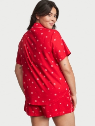 Домашний комплект Victoria’s Secret пижама рубашка и шорты 1159803781 (Красный, L)