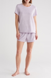 Женская пижама Calvin Klein футболка и шорты 1159805129 (Сиреневый, S)