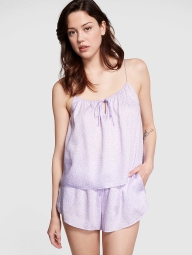 Домашній комплект піжама Victoria's Secret Pink майка та шорти 1159808211 (Бузковий, M)