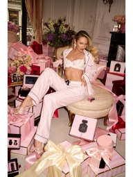 Фланелева жіноча піжама Victoria's Secret сорочка та штани 1159825253 (Білий/Рожевий L) 1159825253 (Білий/Рожевий, L)