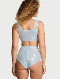 Комплект из пайеток Victoria’s Secret топ и шорты 1159831797 (Голубой S)