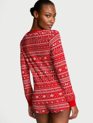 Домашний комплект Victoria’s Secret кофта и шорты 1159833007 (Красный S)