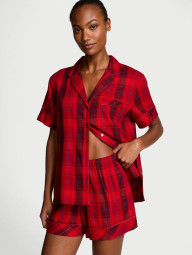 Домашний комплект Victoria’s Secret рубашка и шорты 1159833032 (Красный XS)