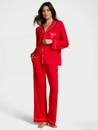 Женская пижама Victoria's Secret рубашка и штаны 1159834281 (Красный XS)
