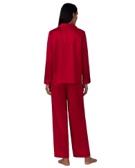 Женская сатиновая пижама Ralph Lauren рубашка и брюки 1159834401 (Красный L)