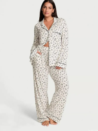 Женская пижама Victoria's Secret рубашка и штаны 1159834804 (Молочный S)