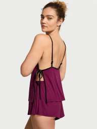 Домашний комплект пижама Victoria’s Secret майка и шорты 1159835750 (Фиолетовый XL)