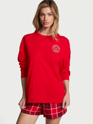 Женская пижама Victoria's Secret кофта и шорты 1159835926 (Красный XXL)