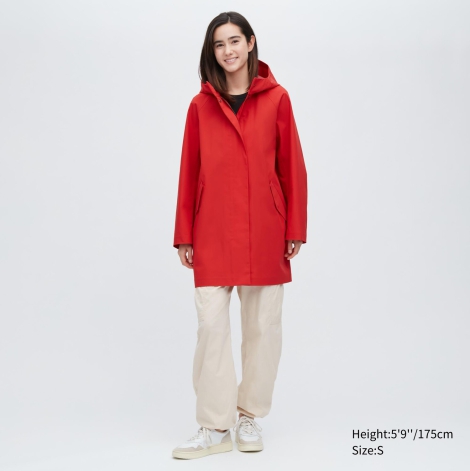 Плащ UNIQLO з капюшоном 1159798458 (червоний, XS)