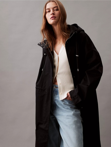 Жіночий плащ Calvin Klein куртка 1159809134 (Чорний, L)