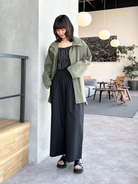 Ветрозащитная куртка-плащ oversize UNIQLO 1159814815 (Зеленый L)