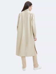 Жіночий плащ оверсайз Calvin Klein пальто з штучної шкіри 1159794108 (Бежевий, L)