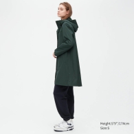 Плащ UNIQLO с капюшоном 1159811283 (Зеленый, XL)