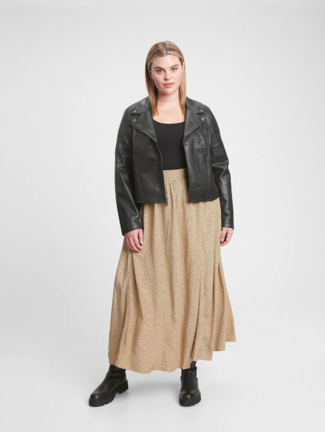 Женская юбка в горошек GAP 1159761066 (Бежевый/Черный, L)
