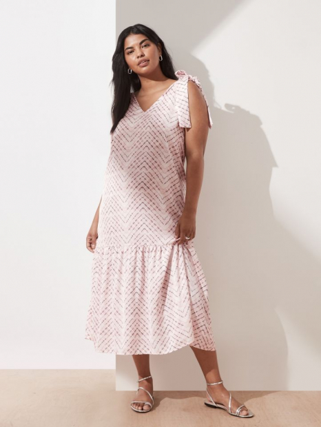 Легкое женское платье миди BANANA REPUBLIC 1159761818 (Розовый, L)
