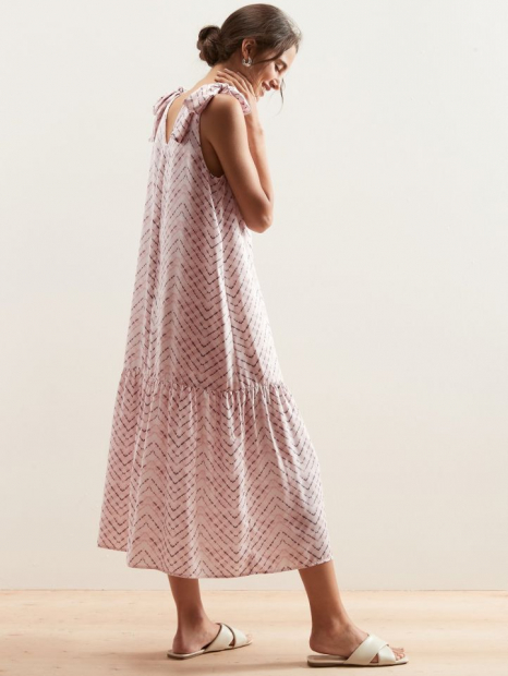 Легкое женское платье миди BANANA REPUBLIC 1159761818 (Розовый, L)