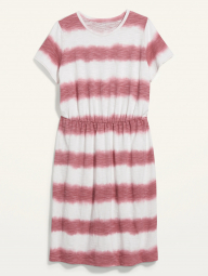 Женское платье миди Old Navy в полоску art857572 (Розовый/Белый, размер XS)