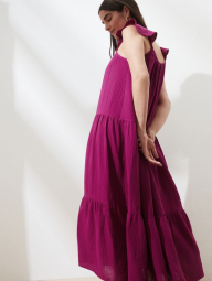 Легкое женское платье миди BANANA REPUBLIC 1159760750 (Бордовый, XL)