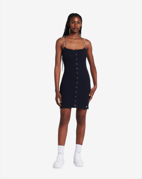 Женское платье Tommy Jeans в рубчик 1159770082 (Синий, M)